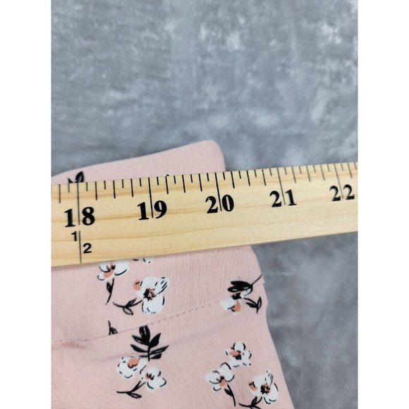 Lane Bryant Allie Floral Elastic Waist 22R Pink, side Pockets pants, pull on - Picture 3 of 7